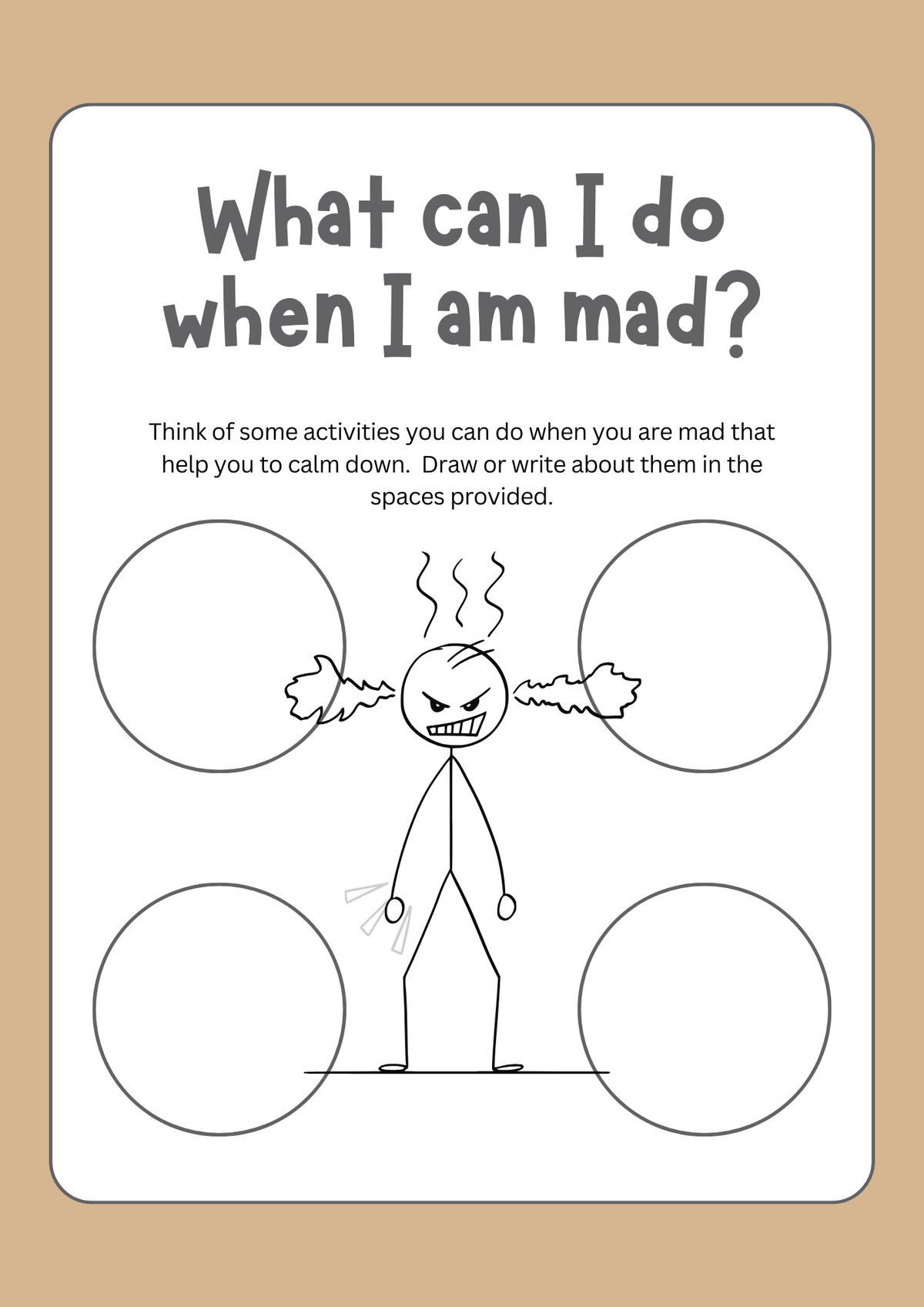 Emotional Regulation Worksheets – Build Coping Skills Through Reflection & Creativity (5 worksheets)